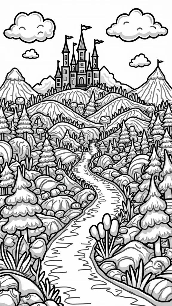 candy land coloring pages